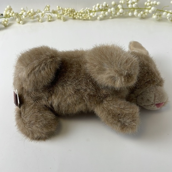 Vintage Bunny Ty 1997 Sandy Blond Bunny Brown Eye & Pink Nose Named Button - Picture 7 of 15